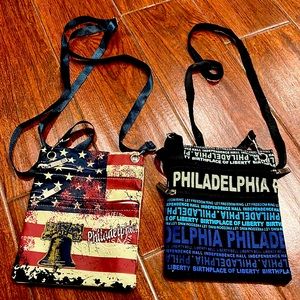 2 Philadelphia souvenir handbags
